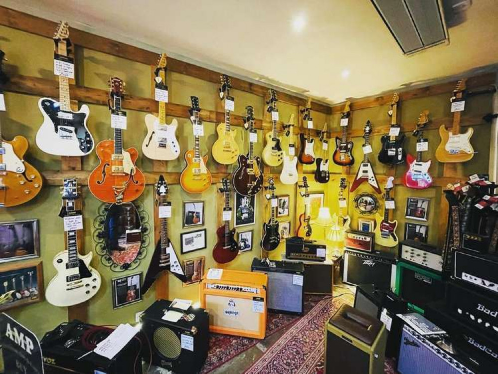 Macclesfield: The band regularly perform and record at Edge Studios in Siddington. And Chris owns AMP Guitars on Chester Road (pictured). (Image - Instagram @ampguitars)