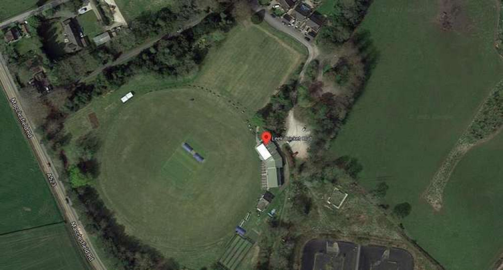 The cricket club as it is seen from the air. Image credit: Google