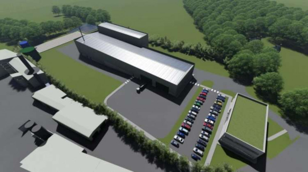 A computer generated impression of what the factory expansion will look like.