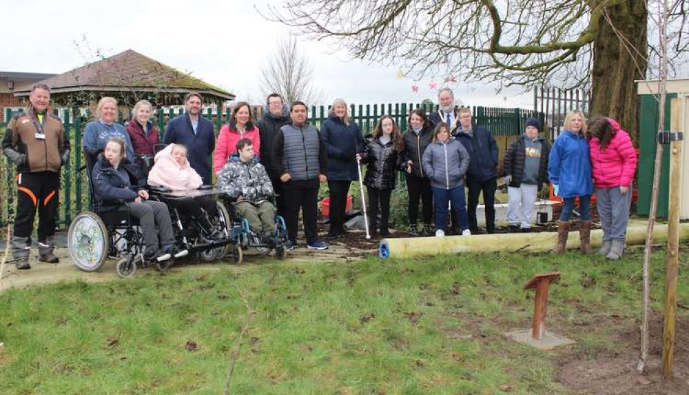 Macclesfield: Everyone at Park Lane School was delighted to receive a tree (far right).