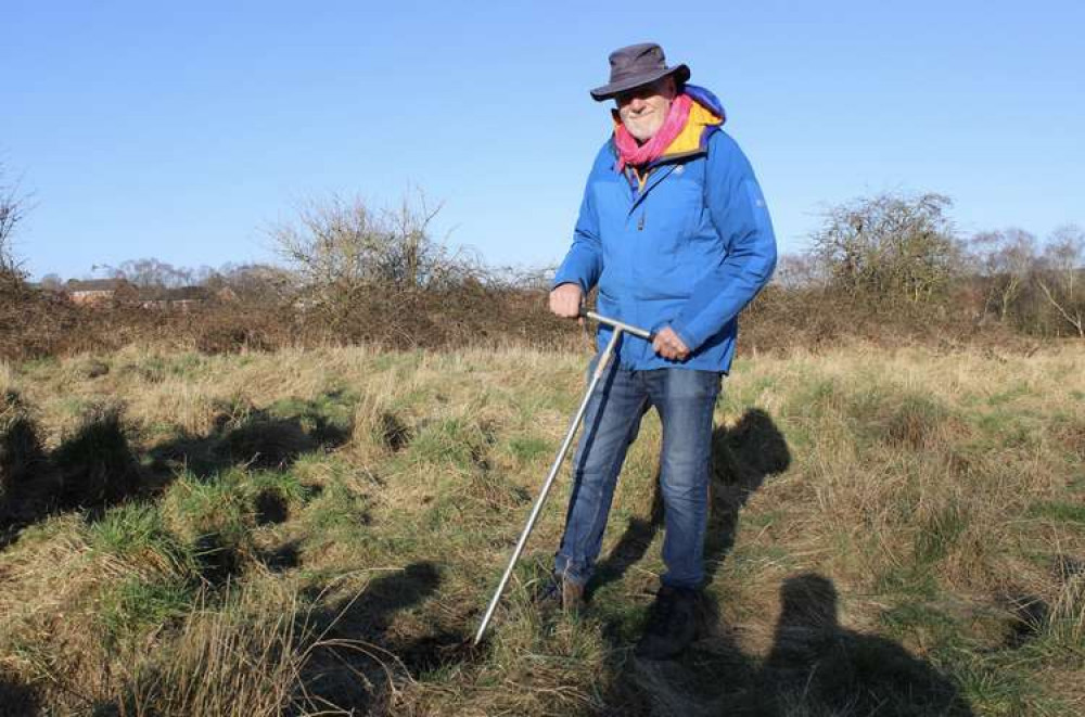 Ian Coppack with some peat.