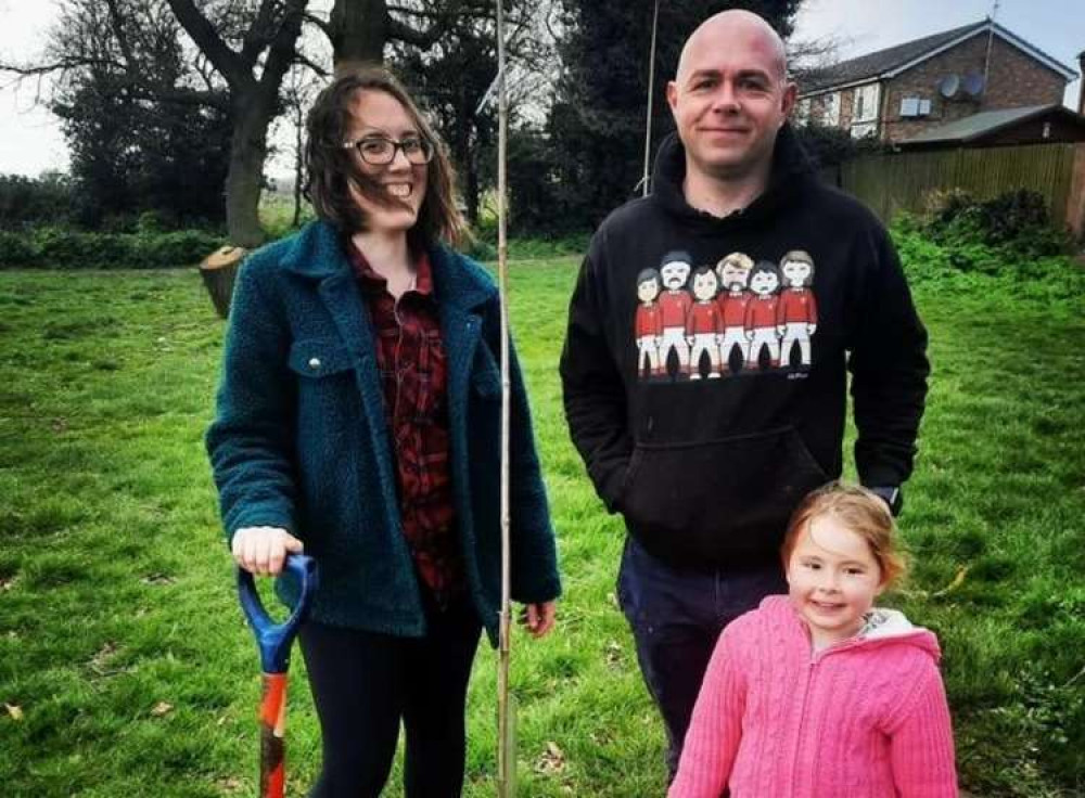 Tollesbury residents planting trees over the weekend (Photo: Tollesbury Climate Partnership)