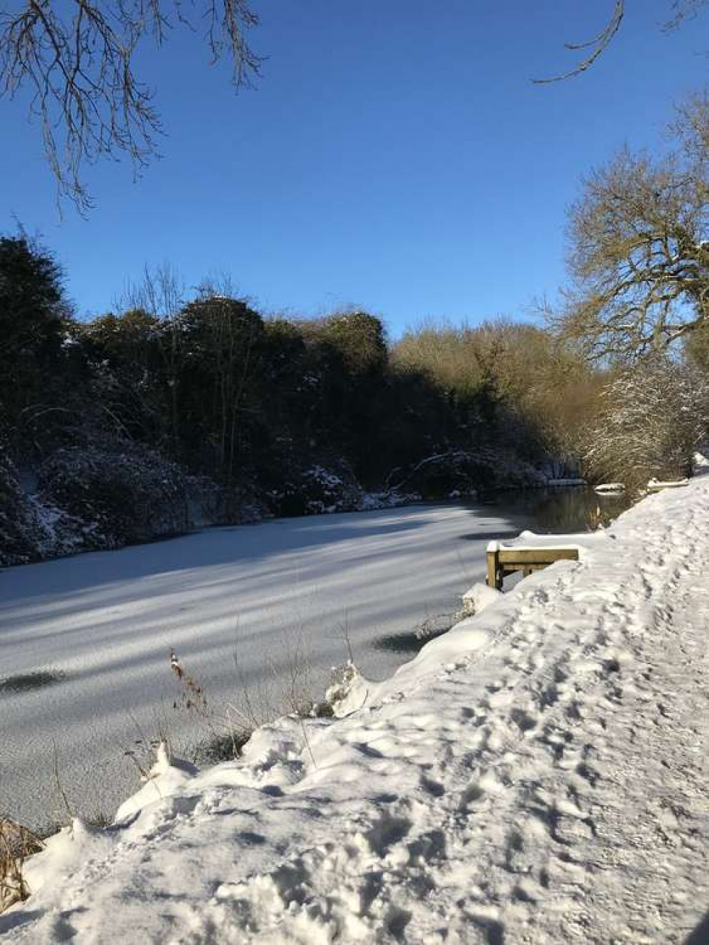 Canal footpath running through Langham