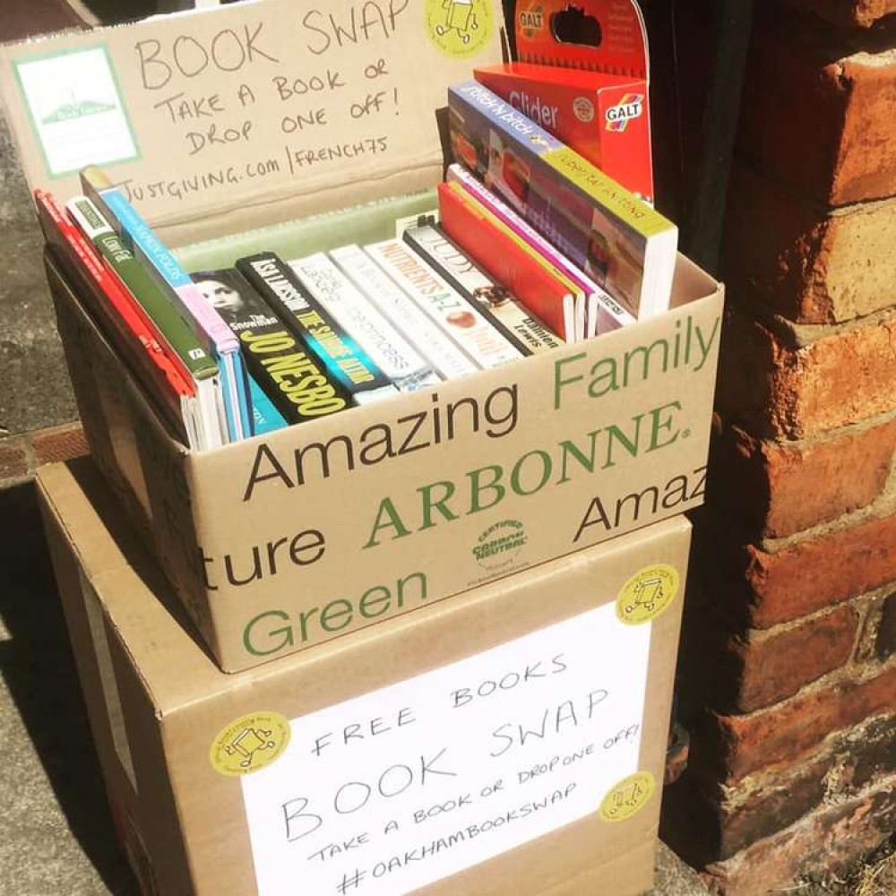 Oakham Book Swap box, based in Dean's Street, Oakham