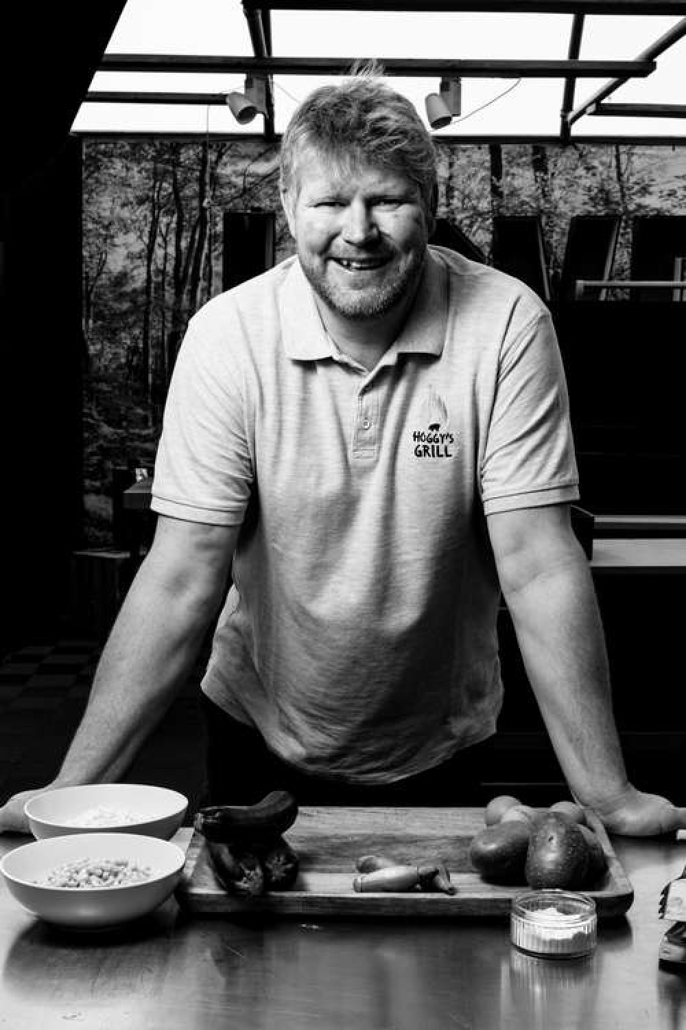 Matthew Hoggard teaching at Hoggy's Grill (image courtesy of Hoggy's Grill and Barnaby Staniland)