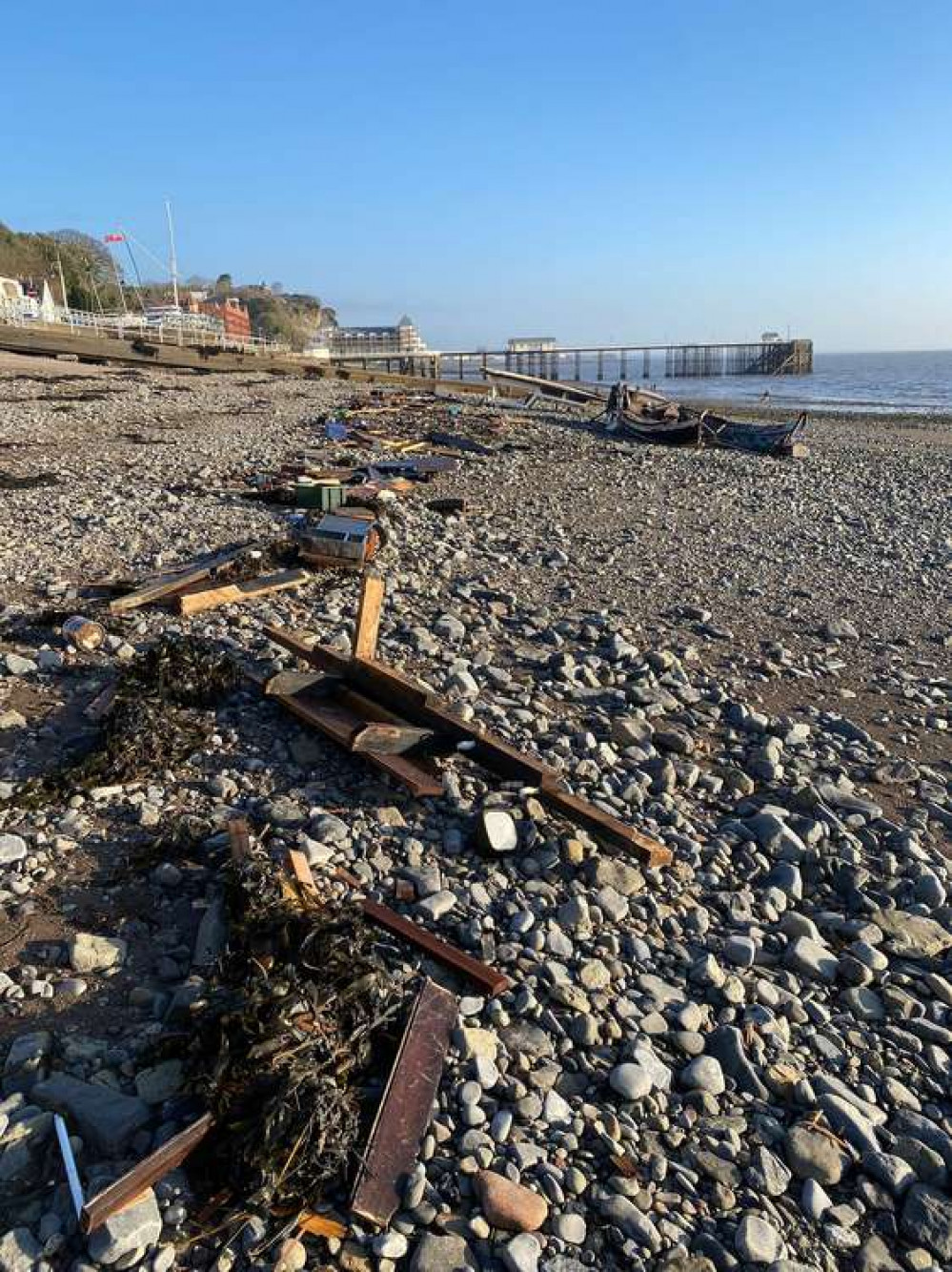 The RNLI Penarth team were then called to pick up the boat off Lavernock Point. (Image credit: RNLI Penarth Lifeboat Station/Facebook page)