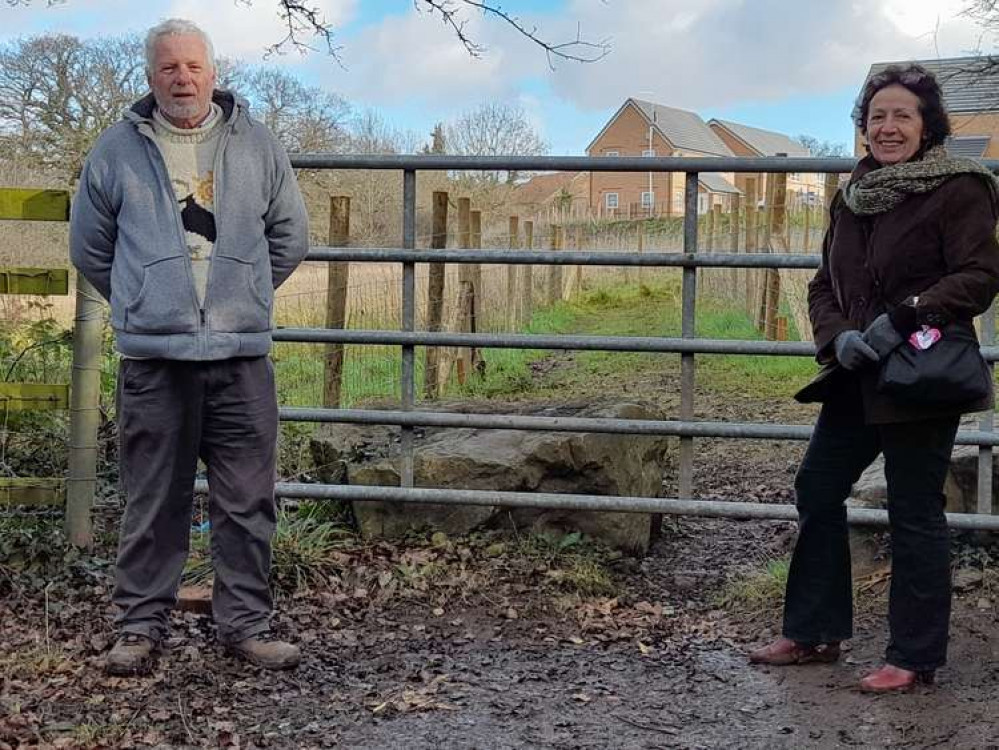 Chris Franks and Anne Asbrey at the locked gate. (Image credit: Chris Franks)