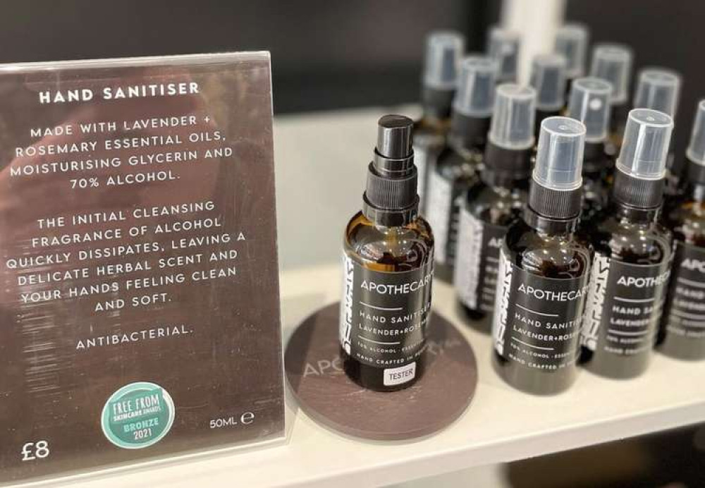 Apothecary64's Lavender and Rosemary Hand Sanitiser won bronze at the Free From Skincare Awards. (Image credit: apothecary.64/Instagram)