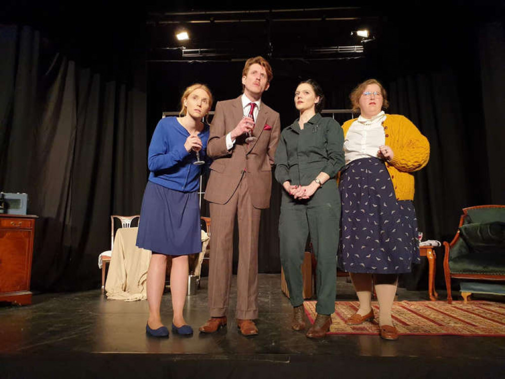 Niamh Keoghan (far right) who plays Lady Angkatell, is the standout talent of the production. (Image credit: Cardiff Players)