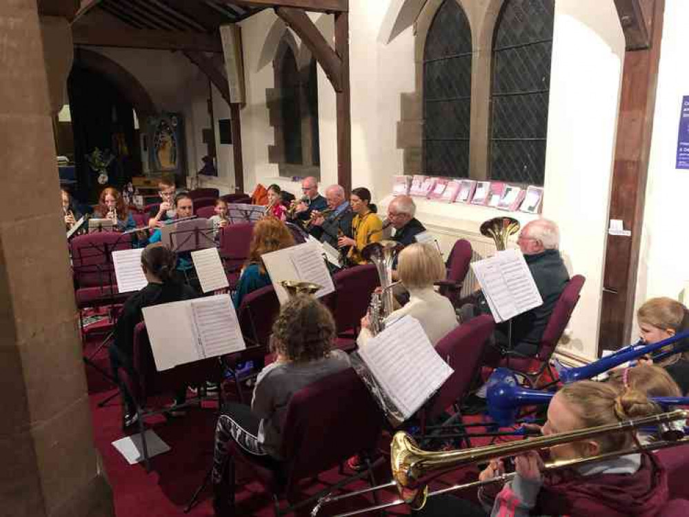 Helsby Concert Band rehearsing in St. Paul's Church earlier this year Helsby Concert Band rehearsing in St. Paul's Church earlier this year