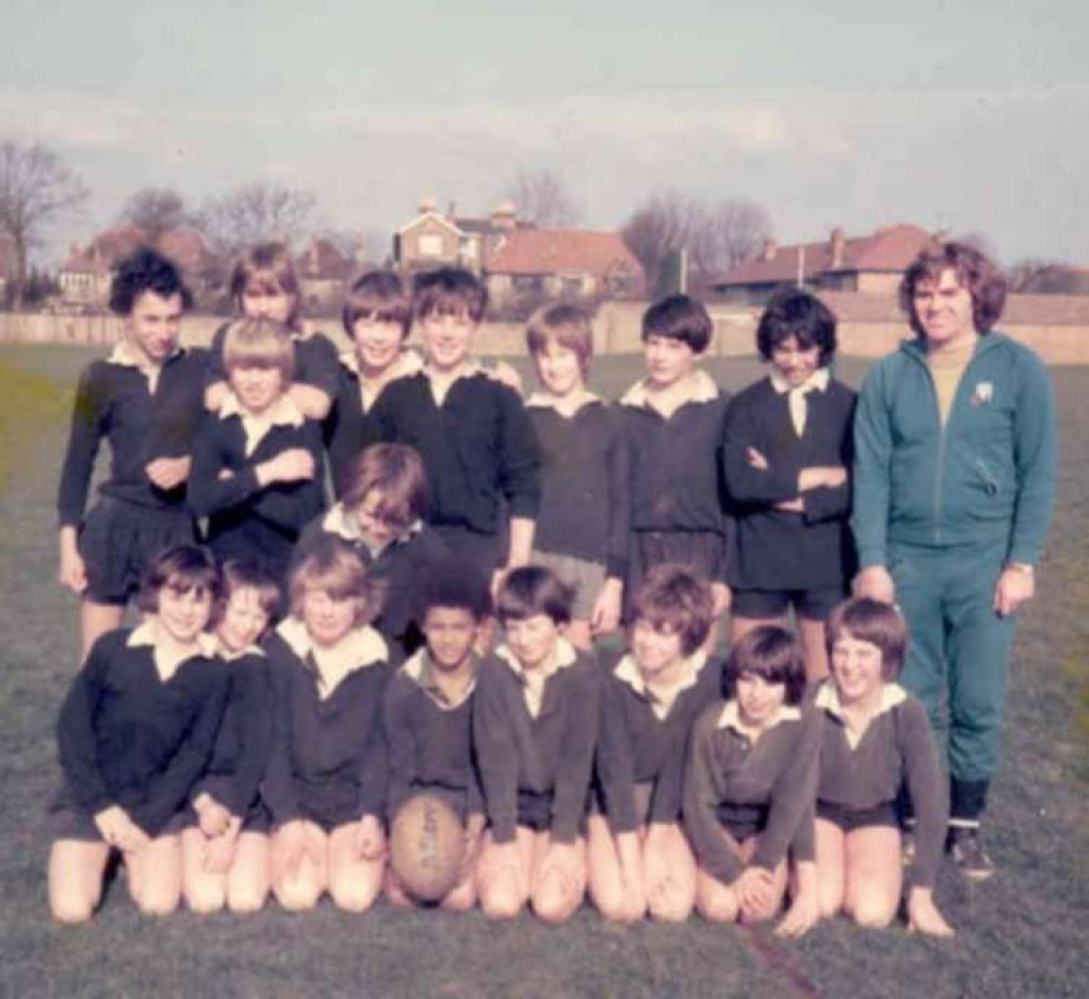 Tom (with the ball) while playing in Under 14s at Teddington School (Image: Courtesy of Tom Ilube).