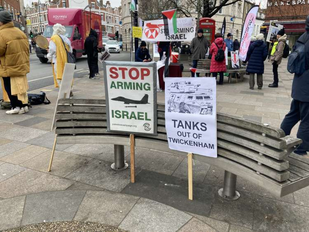 Peace campaigners are protesting today – Monday - over the arrival of the world's 'premier' tanks and armoured vehicle fair in Twickenham. Peace campaigners are protesting today – Monday - over the arrival of the world's 'premier' tanks and armoured vehicle fair in Twickenham.