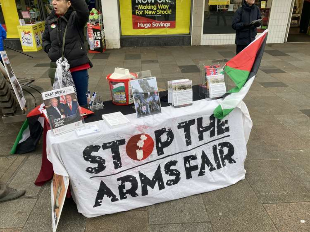 In particular, the Richmond and Kingston Palestine Solidarity campaign are protesting against Israel's Ministry of Defence forces. In particular, the Richmond and Kingston Palestine Solidarity campaign are protesting against Israel's Ministry of Defence forces.
