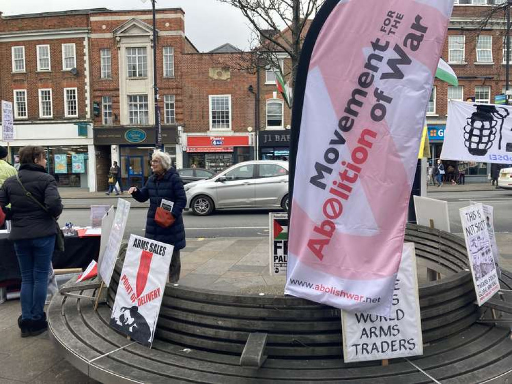 The group is not alone in its objections and is joined by other protest groups including "West London Stop the War" as well as the "Campaign Against Arms Trade". The group is not alone in its objections and is joined by other protest groups including "West London Stop the War" as well as the "Campaign Against Arms Trade".