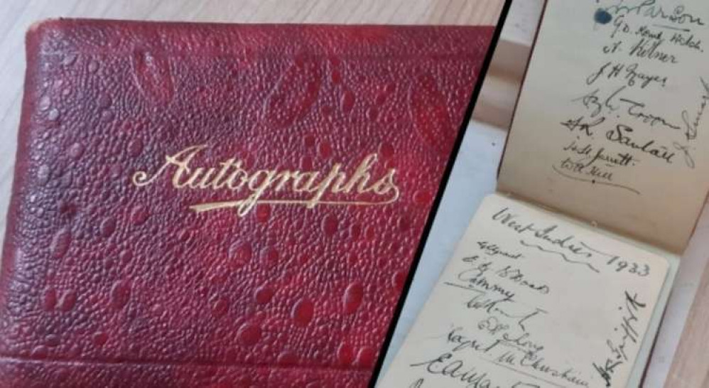 The Autographs book signed by cricket stars of the 1930s will go on auction in Teddington (Image: Hansons London) The Autographs book signed by cricket stars of the 1930s will go on auction in Teddington (Image: Hansons London)