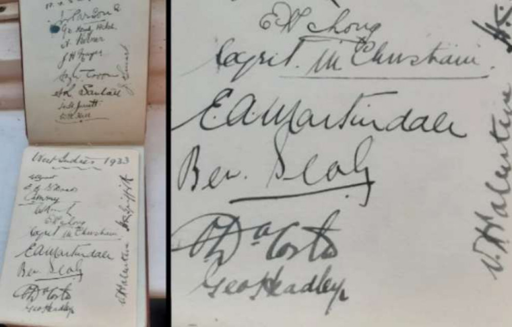 The signatures are from the 1933 West Indies cricket team (Image: Hansons London) The signatures are from the 1933 West Indies cricket team (Image: Hansons London)