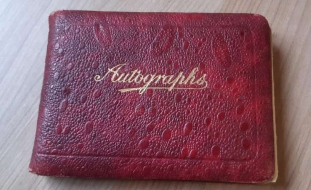 The 'Autographs' book was found by chance in a loft on a home visit (Image: Hansons London) The 'Autographs' book was found by chance in a loft on a home visit (Image: Hansons London)