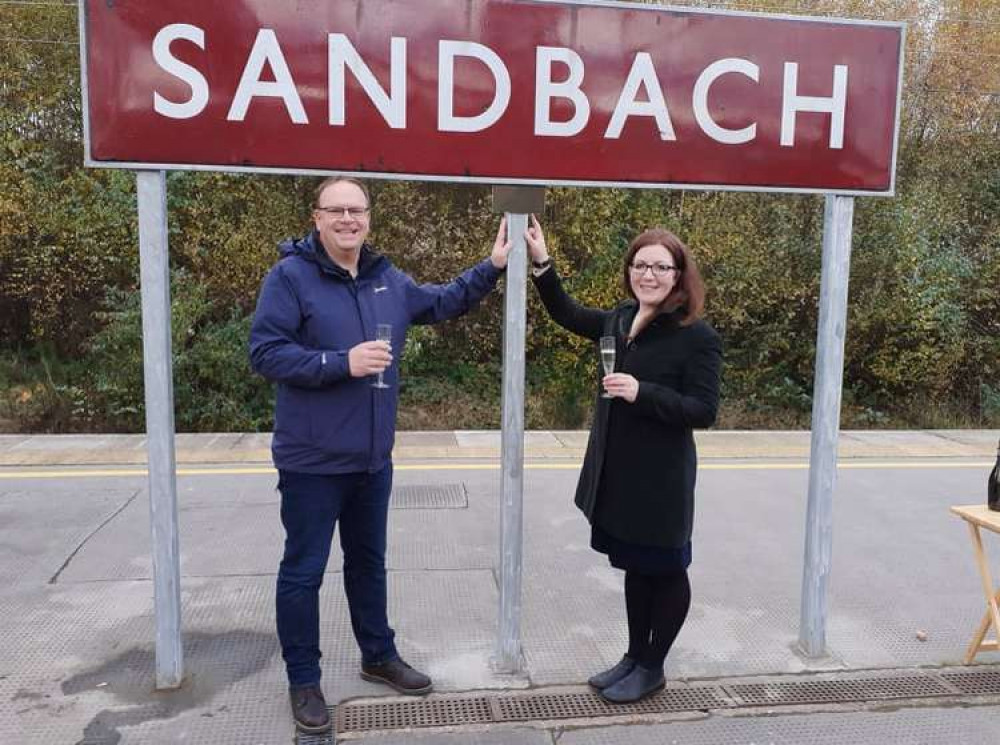 Kieran and Angela Preston who donated the sign