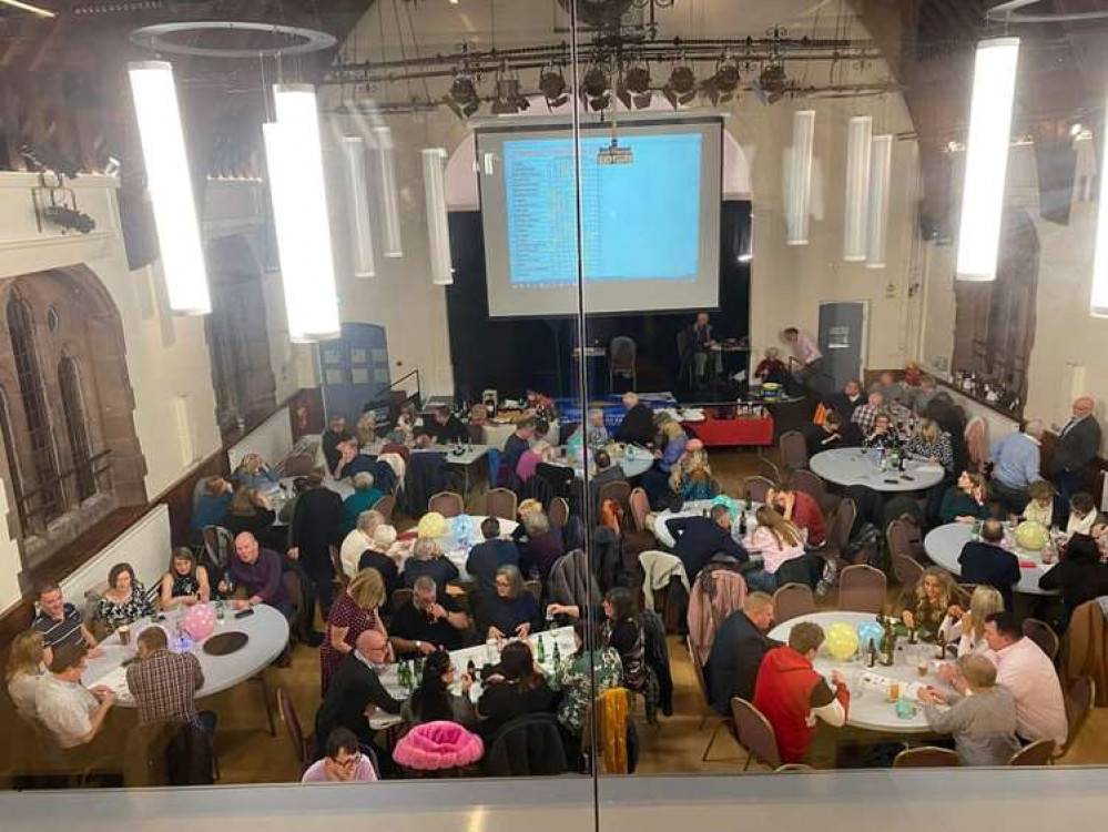 A packed ballroom at Sandbach Town Hall enjoyed Saturday's quiz night