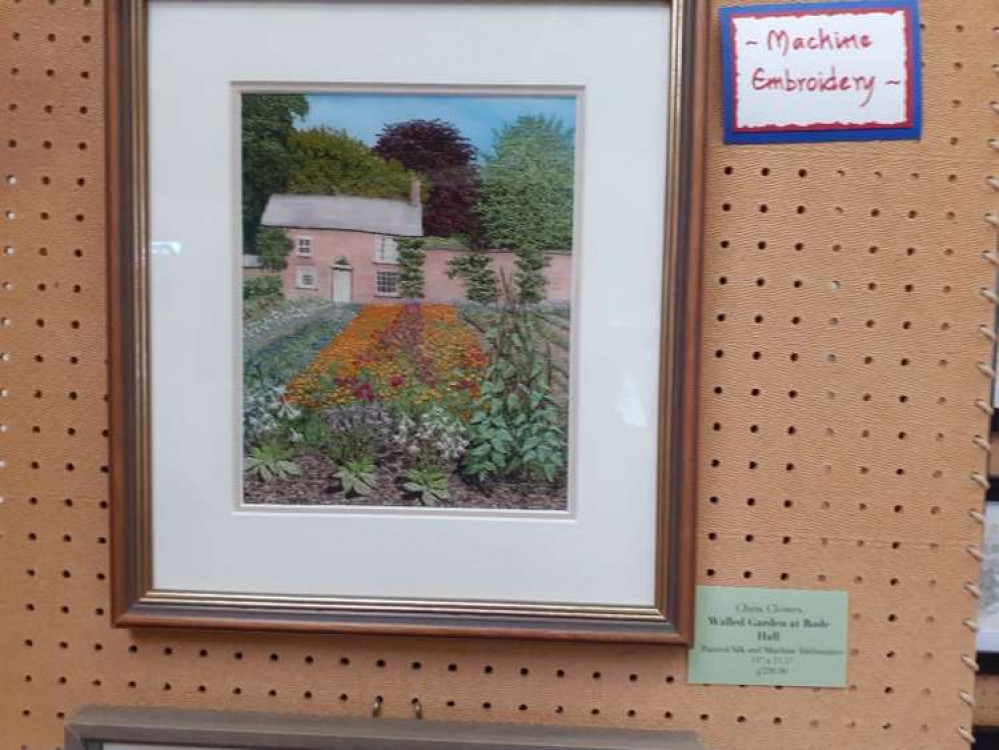 Chris's intricate embroidery work - "Walled Garden at Rode Hall"