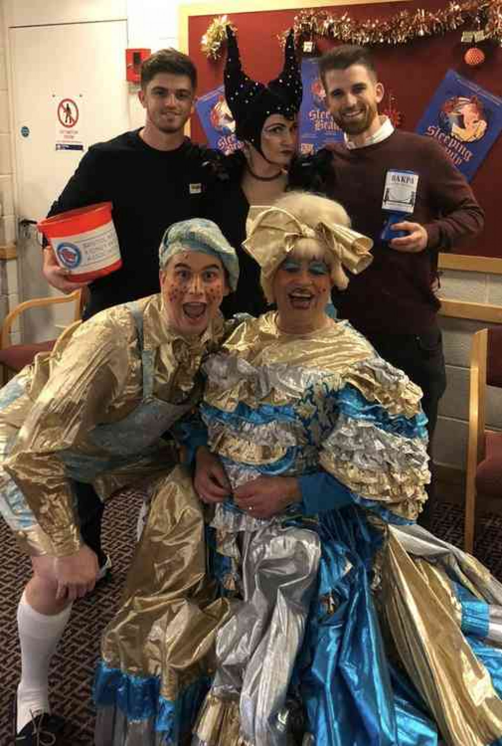 Back, from left: Charlie Lewis, Cherry Lewis as Bad Witch Hazel and Harry Lewis, and front, from left: Christian Lockyer as Muddles and David Titchener as Nurse Hettie Harpic Back, from left: Charlie Lewis, Cherry Lewis as Bad Witch Hazel and Harry Lewis, and front, from left: Christian Lockyer as Muddles and David Titchener as Nurse Hettie Harpic