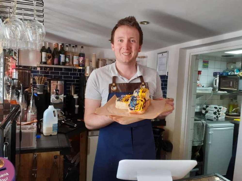 Baker, Alex Baguley, with his Ukrainian take on the Chelsea Bun Baker, Alex Baguley, with his Ukrainian take on the Chelsea Bun