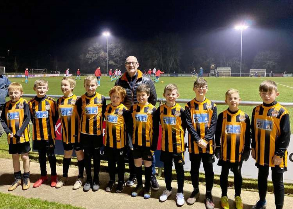 Axminster Under 10s acting at mascots
