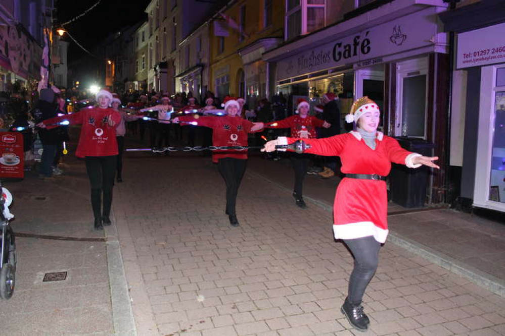 Seaton Majorettes entertain the crowd before the big switch-on. Use the while dots or arrows on image above to scroll through all our photos.