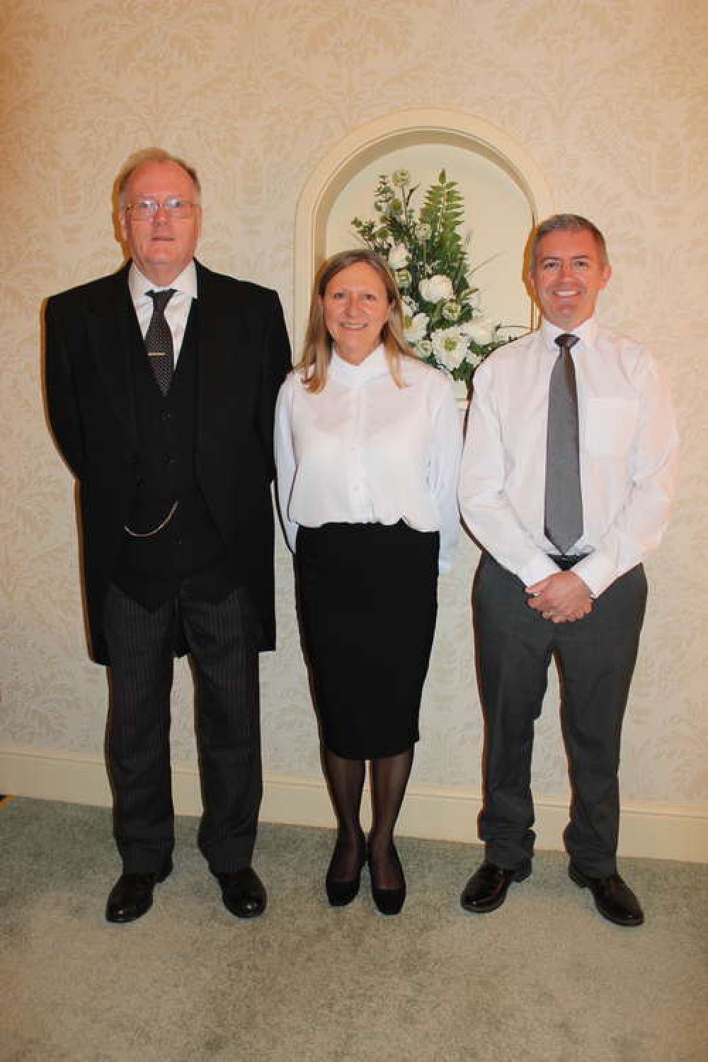 Funeral director Colin Comber, Karen Cooper and Chris Claydon of Hansfords Funeral Service