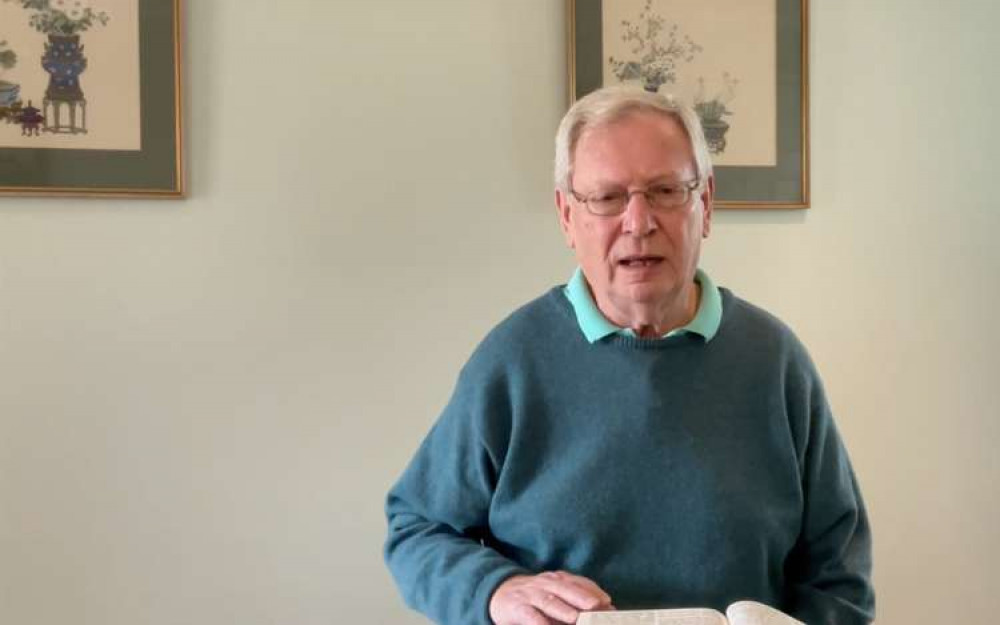 Tim Crosbie telling his bible story Tim Crosbie telling his bible story