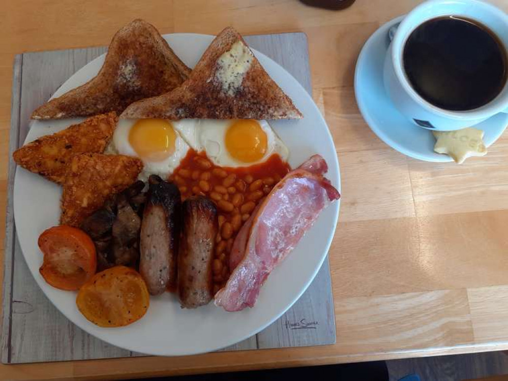 Breakfast at Chloe's cafe Brantham