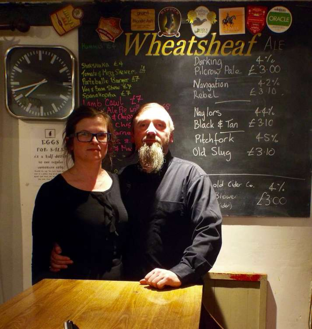 Anna and Kev at the Wheatsheaf