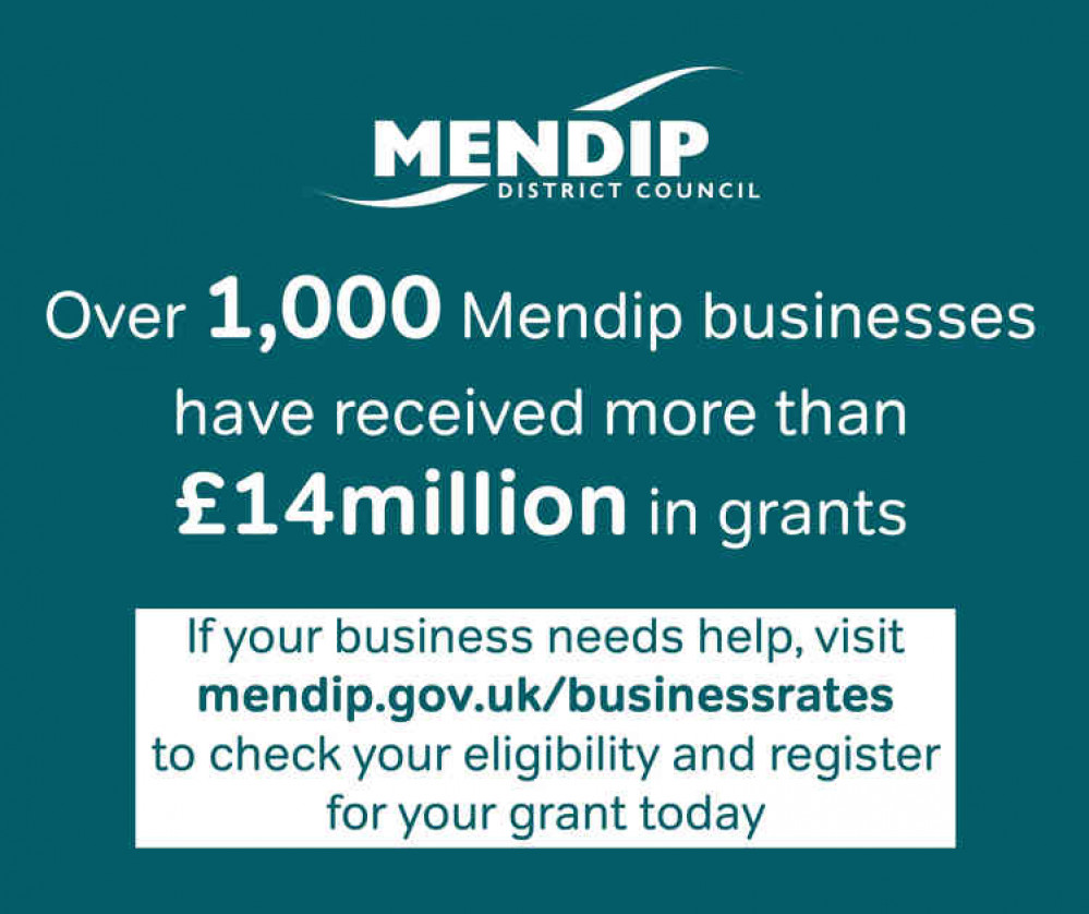 Mendip pays out over £14 million in grants to local businesses Mendip pays out over £14 million in grants to local businesses