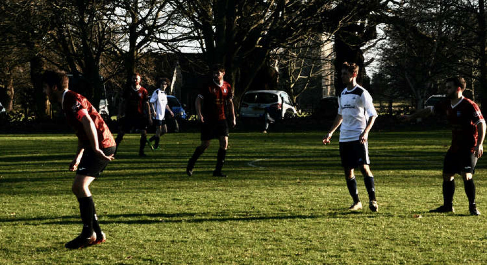 Action from Hazelwoods Woolverstone v Cockfield (Picture credit: Peninsula Nub News)