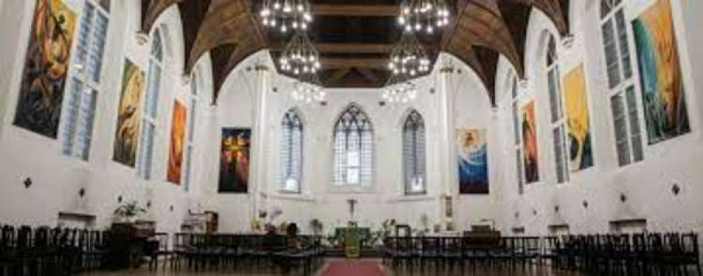 Inside St Andrews Anglican church Moscow