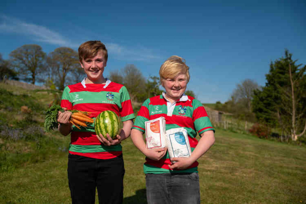 Harry (left) and Freddie Beasley Harry (left) and Freddie Beasley