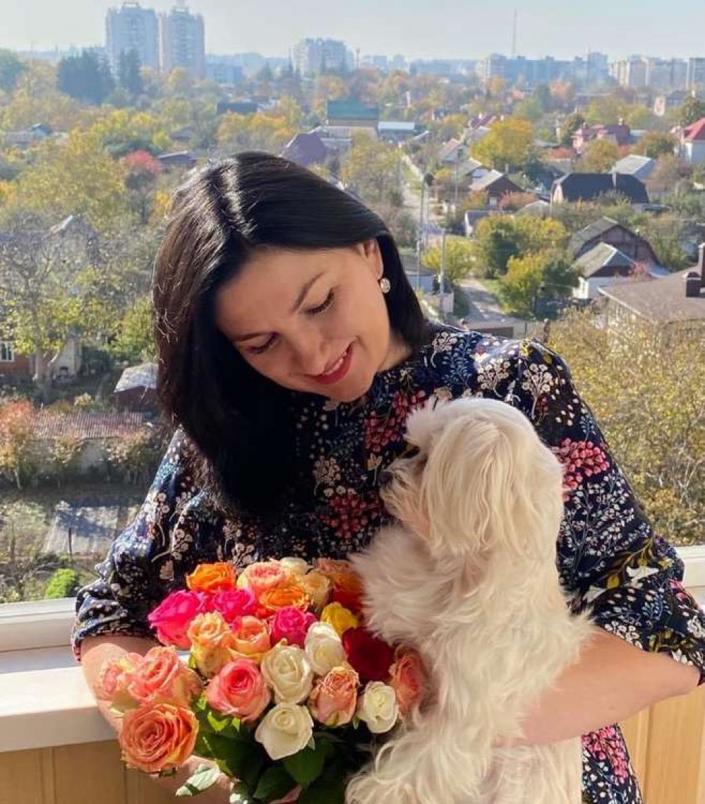 Liudmyla with dog Mila have been given a home to live in Shotley Gate after fleeing Ukraine (Picture credit: Emma Adams/Nub News)