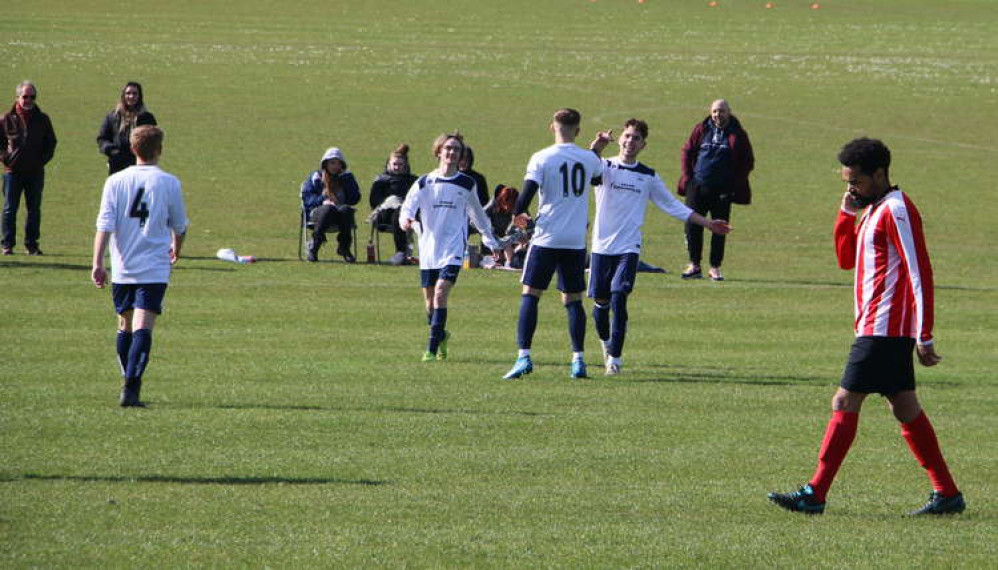 Hayden Catchpole celebrates 31st goal of the season (Picture credit: Nub News)