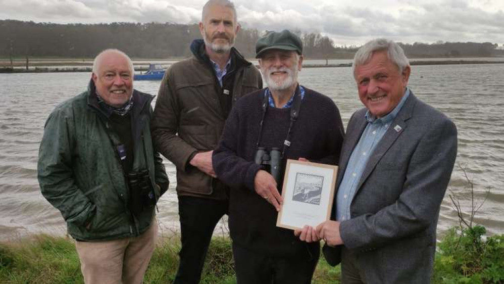 Steve Piotrowski, third from left, with (L-R) John Grant, Nick Collinson and David Wood (Picture credit: AONB)