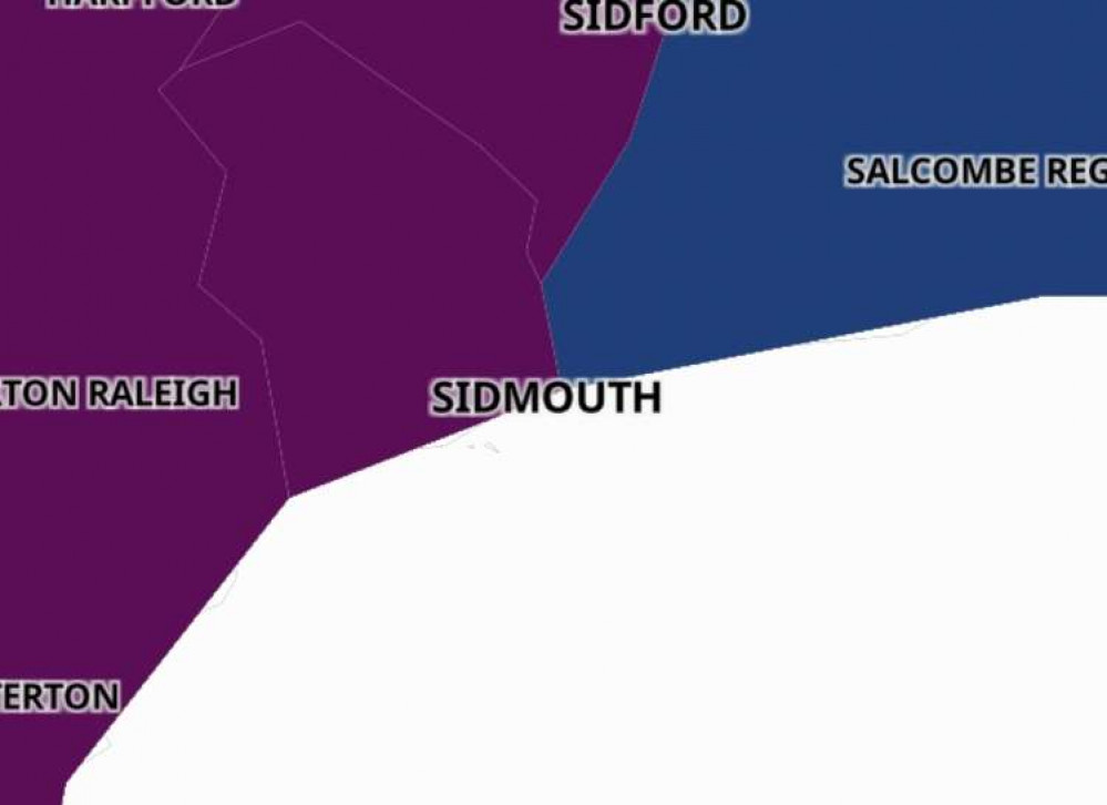 Sidmouth coronavirus map