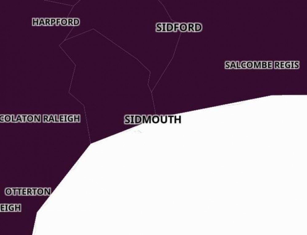 Sidmouth coronavirus map