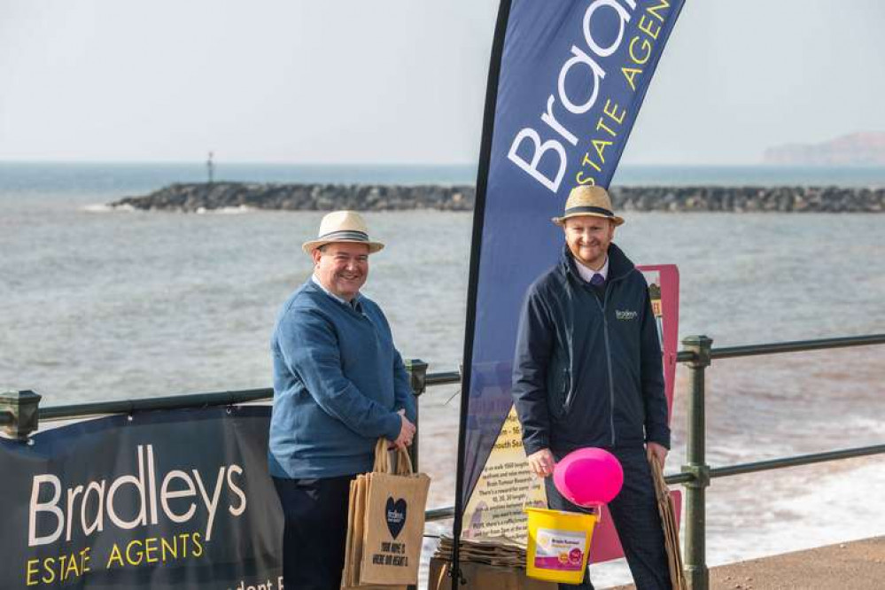 Stephen French and colleague representing Wear A Hat Day supporters Bradleys Estate Agents