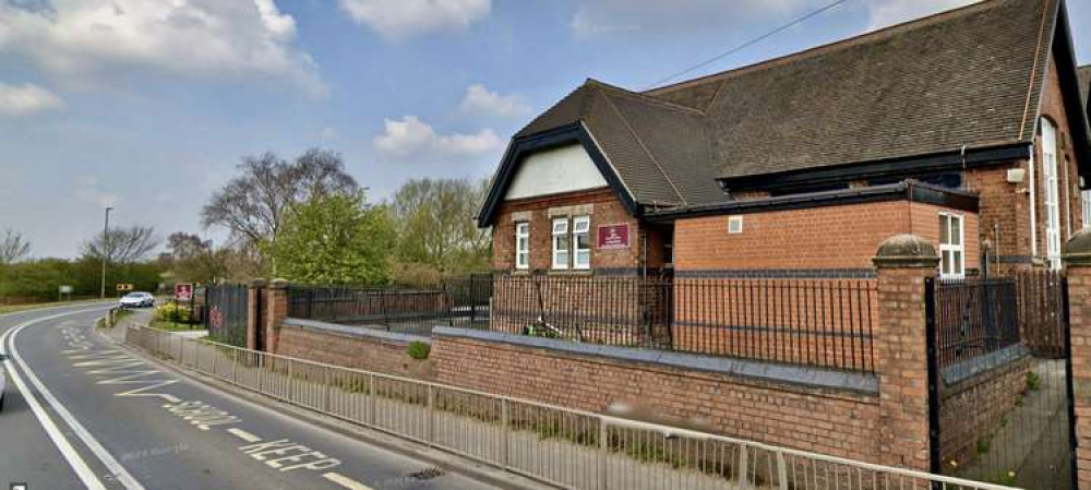 Stanton Primary School on the A444 near Swadlincote. Photo: Instantstreetview.com