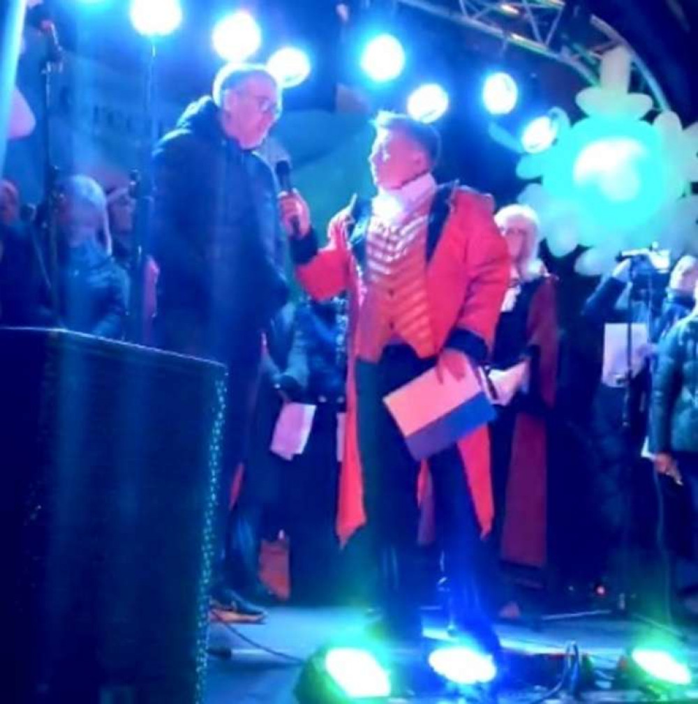 Paul on stage at Teddington Lights Up (Image: Ellie Brown)