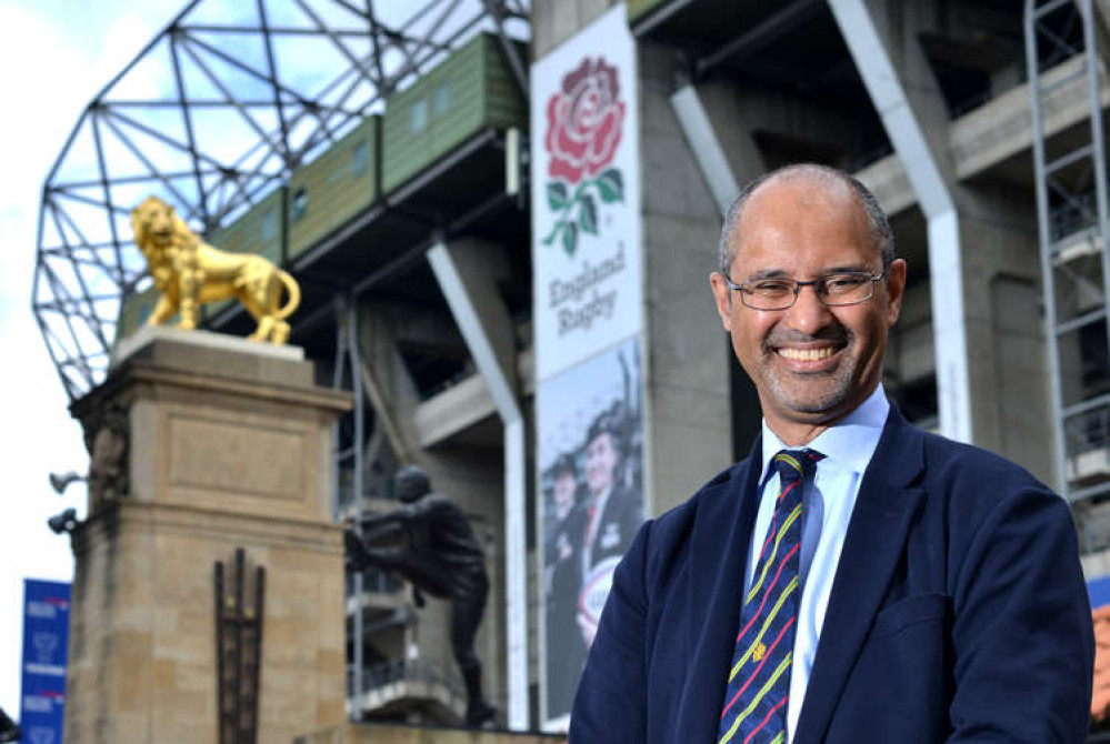 Tom Ilube outside Twickenham Stadium where England Rugby is based (Image: England Rugby Football Union)