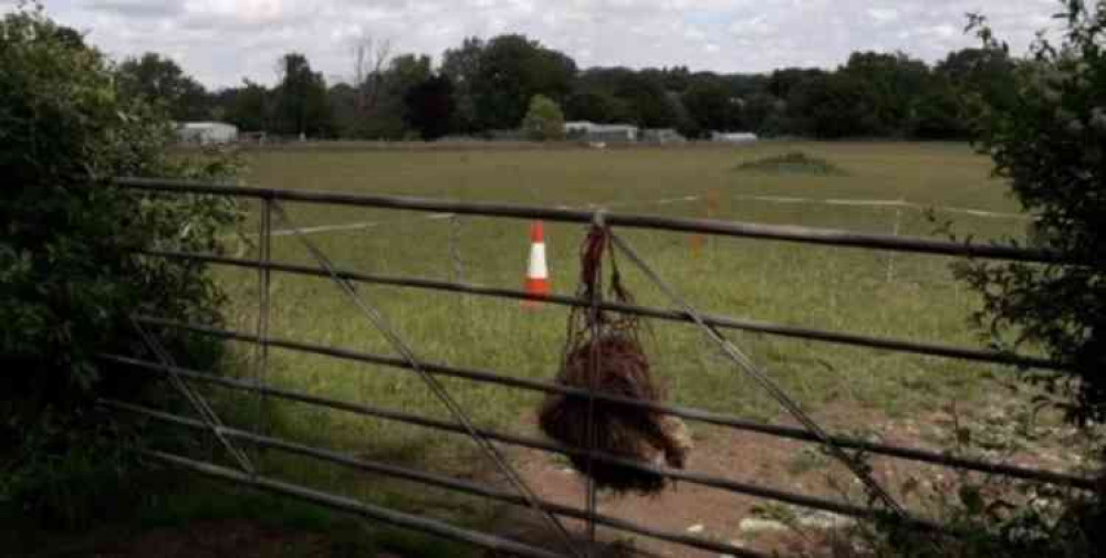 View of the travellers' site from Wood Lane in Butleigh (Photo: Mendip District Council) View of the travellers' site from Wood Lane in Butleigh (Photo: Mendip District Council)