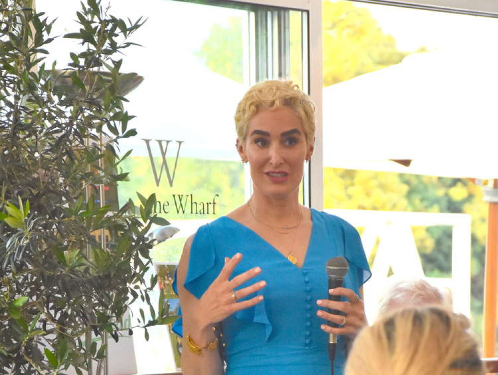 Kat speaking at a SporTedd event in Teddington last year (Image: Jessica Broadbent)