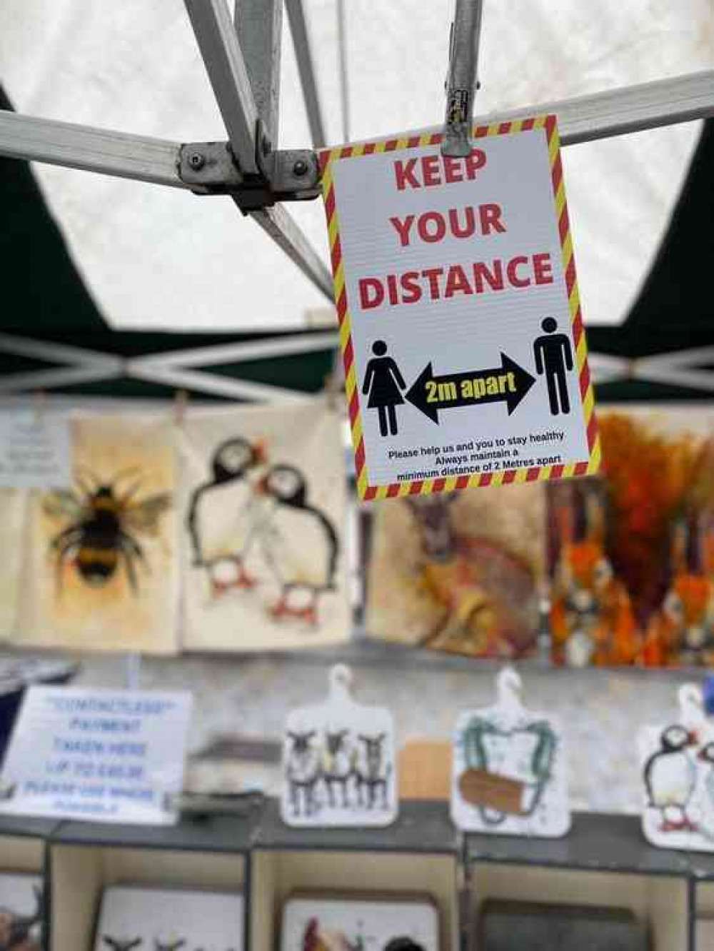 Shoppers will be urged to keep their distance Shoppers will be urged to keep their distance