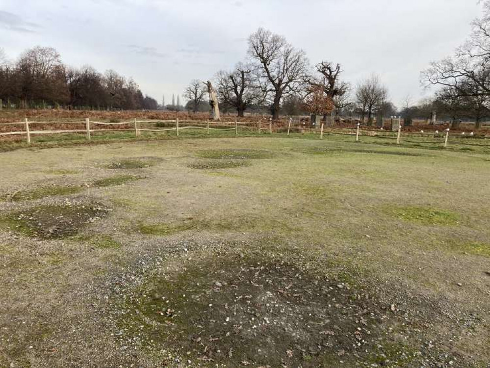 The overflow area of the Diana Fountain car park that will be returned to park land (Image: Royal Parks)