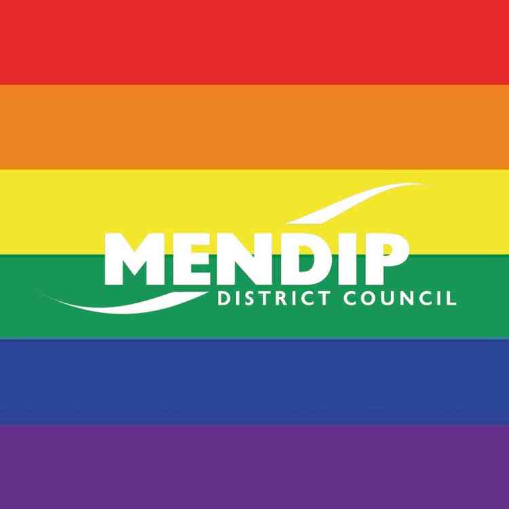 Mendip's rainbow logo Mendip's rainbow logo